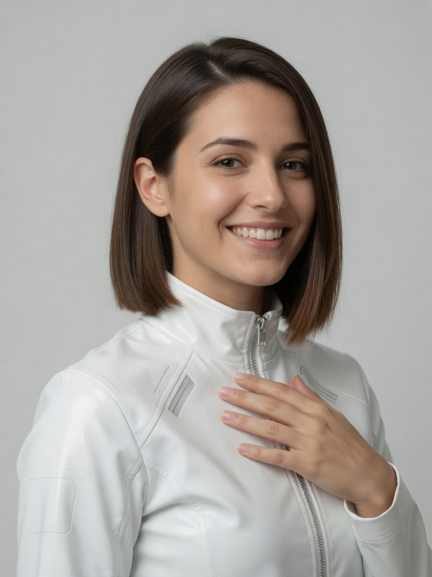 Sessi, warm companion in SESI White, clean unmarked face